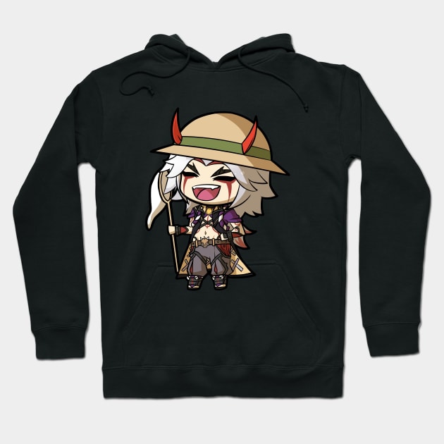 Chibi Arataki Itto - Genshin Impact Hoodie by MangaXai